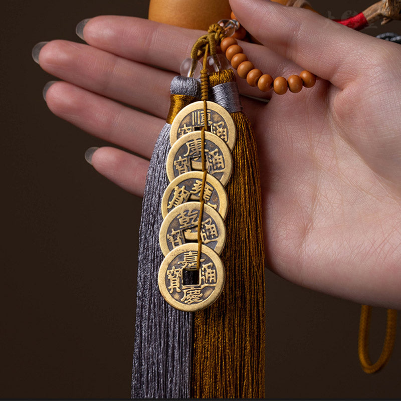 Feng Shui Coins Gourd Chinese Knot Lucky Coins Five Emperor Money Wealth Tassels Decoration - Image 14