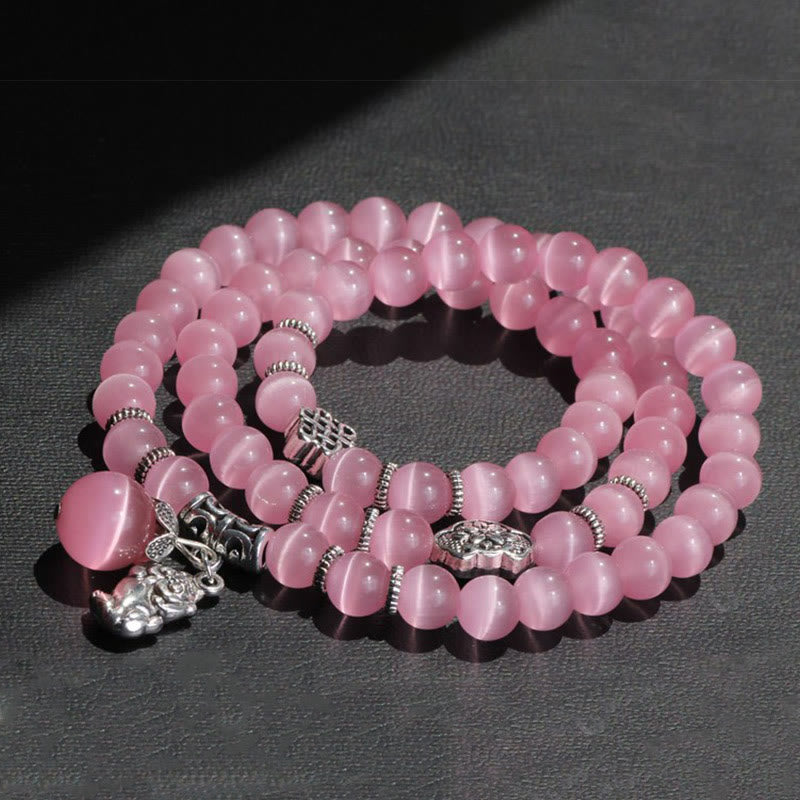 Cat Eye PiXiu Support Triple Wrap Bracelet - Image 28