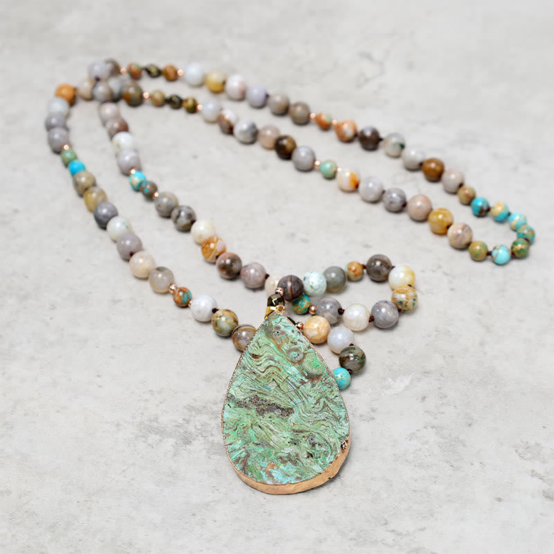 Natural Ocean Picasso Jasper Beaded Healing Neckace - Image 6
