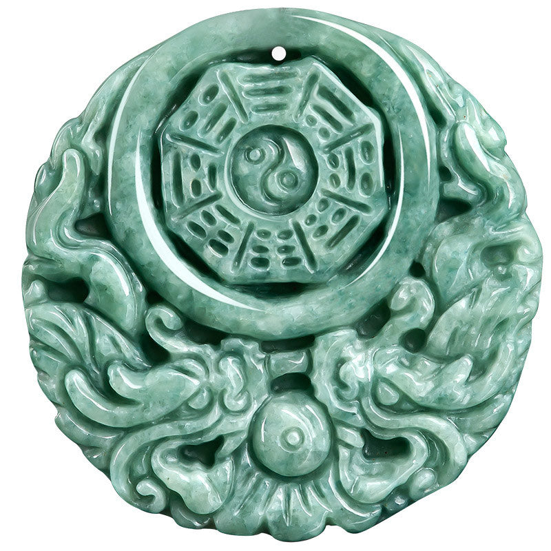 Dragon Jade Yin Yang Balance Necklace String Pendant - Image 8