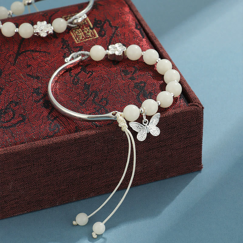 Bodhi Seed Butterfly Lotus Luck Wealth Bracelet Bangle - Image 4
