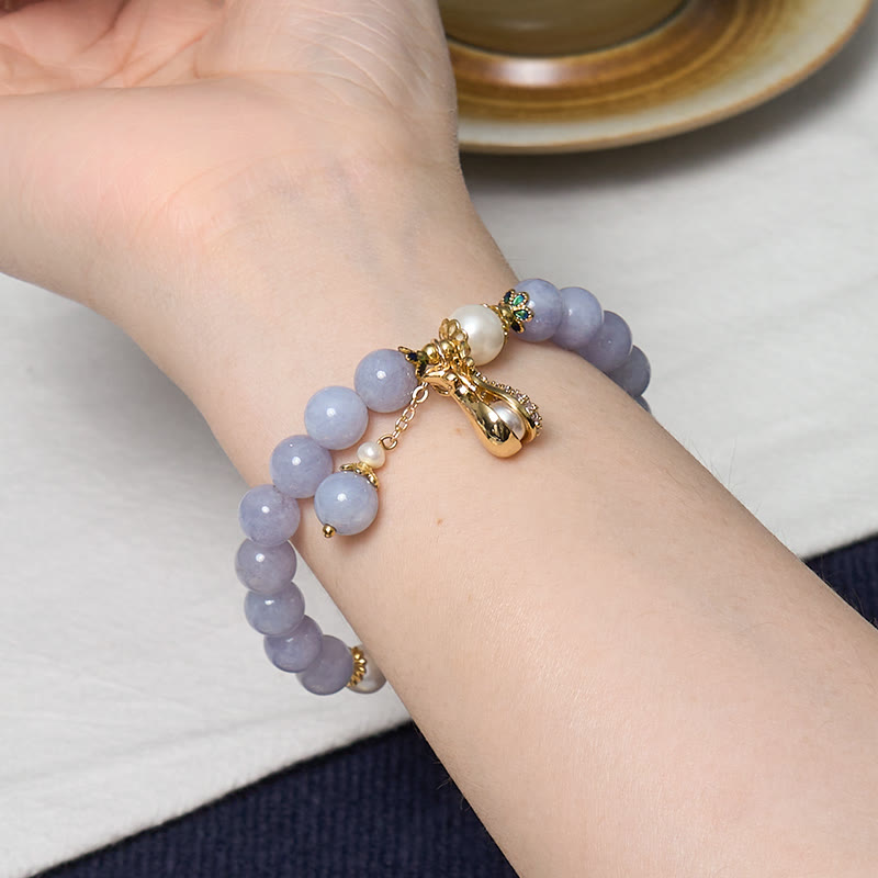 Inner Peace And Stress Relief Aquamarine Jade Blue Bracelet Bangle Bundle - Image 6