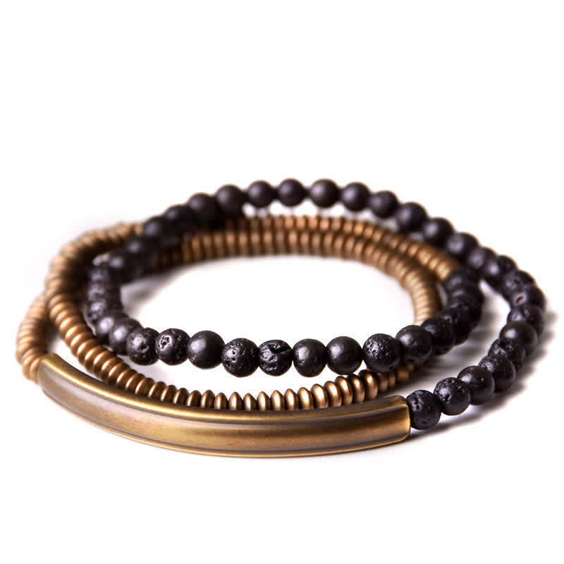 Vintage Lava Rock Copper Support Bracelet - Image 14