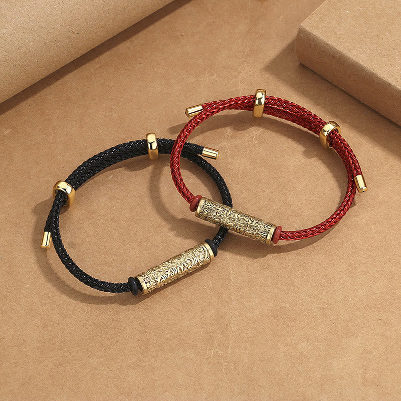 Tibet Handmade Tai Sui Rope Protection Strength Braided Bracelet