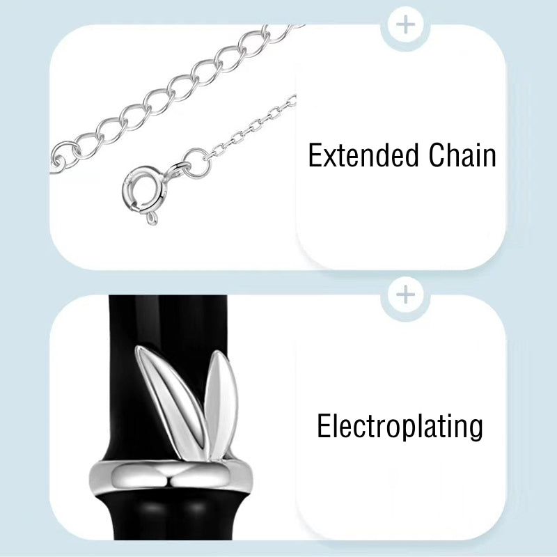 Bamboo Design Copper Luck Couple Necklace Pendant - Image 7