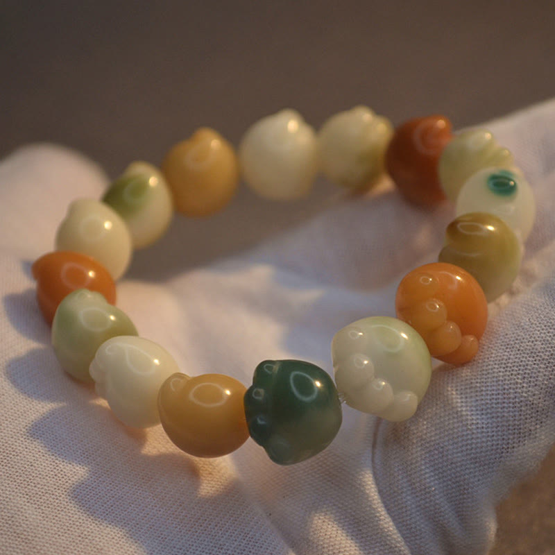 Multilayered Bodhi Seed Cute Cat Paw Calm Harmony Bracelet - Image 3