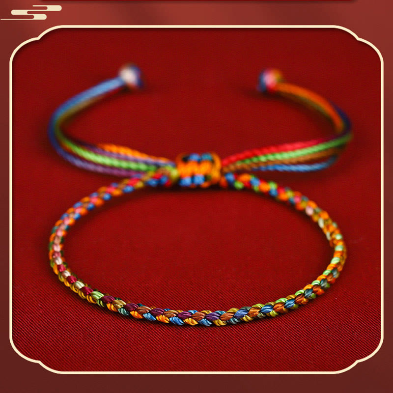 "May all your wishes come true" Lucky Multicolored Bracelet - Image 6