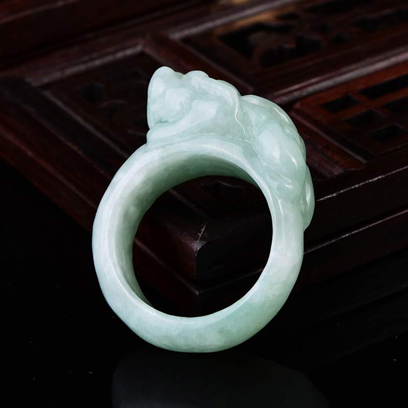 Fengshui Wealth Jade PiXiu Luck Ring - Image 5