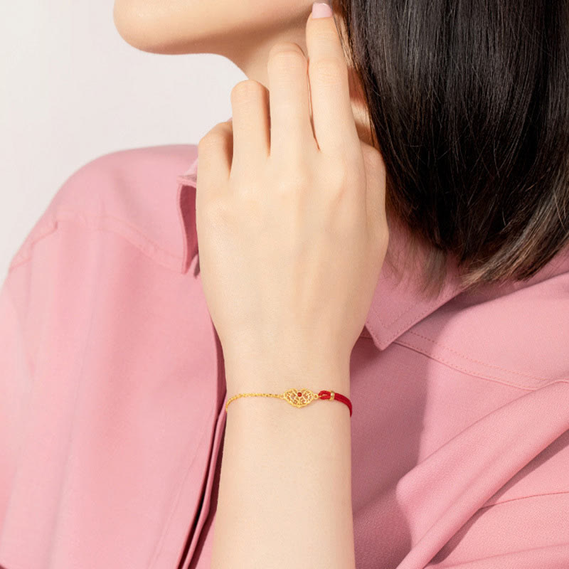 Lock of Good Wishes Luck Strength Chain Bracelet - Image 6