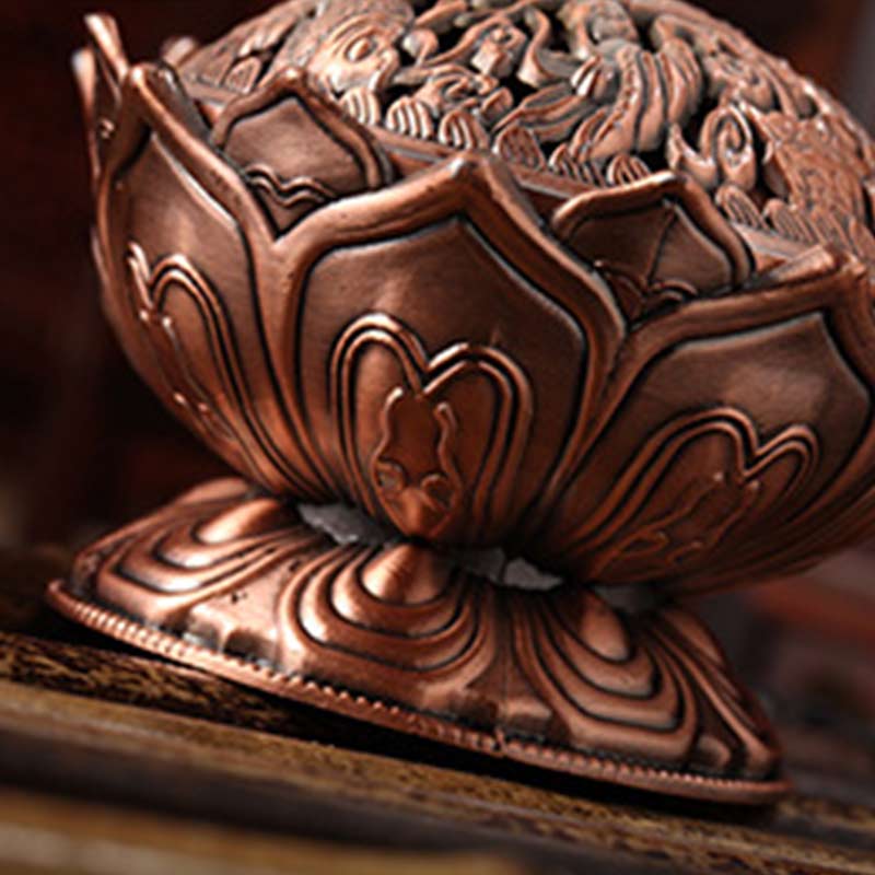 Tibetan Lotus Shaped Purify Incense Burner - Image 6