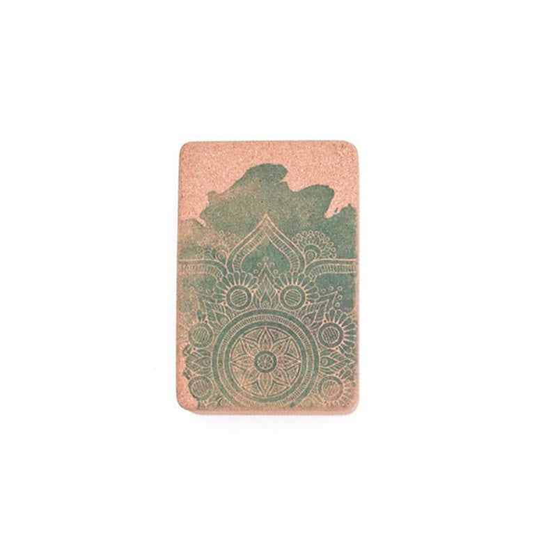Tibetan Mandala Mindful Yoga Cork Block - Image 9