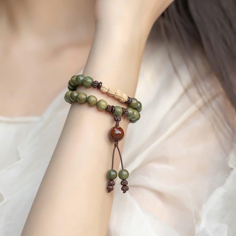 Green Sandalwood Positive Peace Bracelet - Image 4