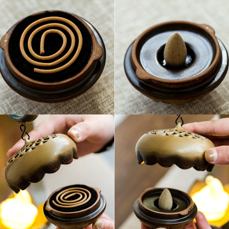 Led Buddha Hand Backflow Smoke Fountain Healing Ceramic Stick Incense Burner Decoration - Image 9