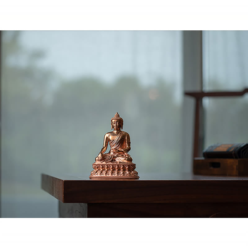Gautama Shakyamuni Buddha Figurine Serenity Copper Statue Home Decoration - Image 15