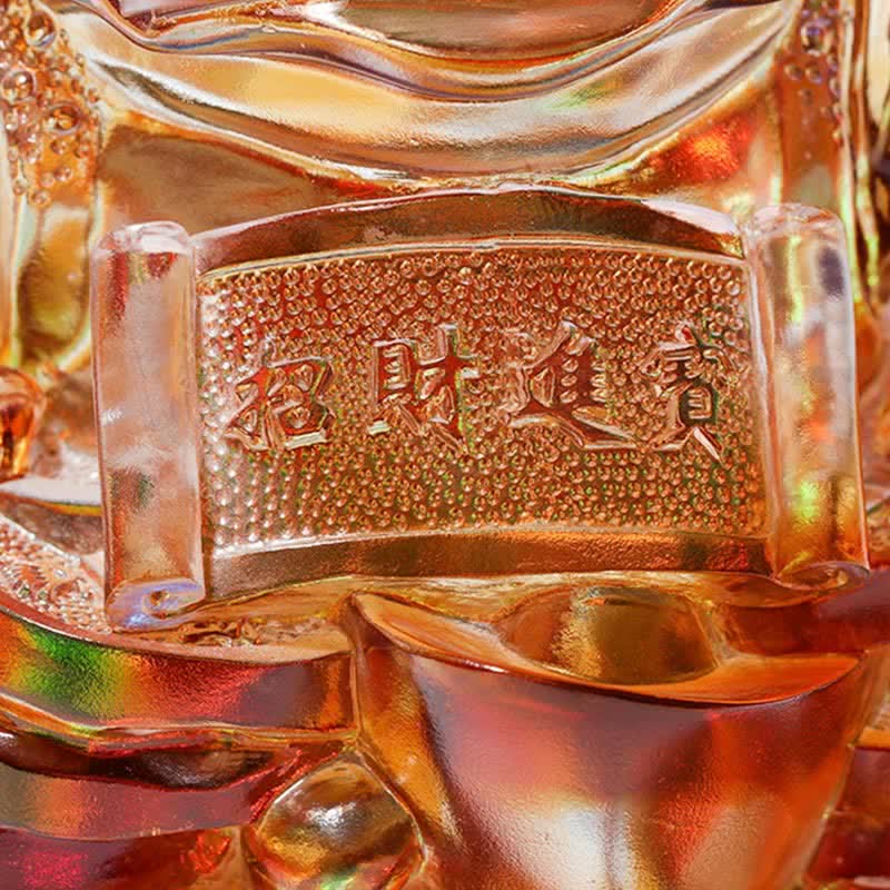 Feng Shui Frog Handmade Liuli Crystal Art Piece Wealth Home Office Decoration - Image 17