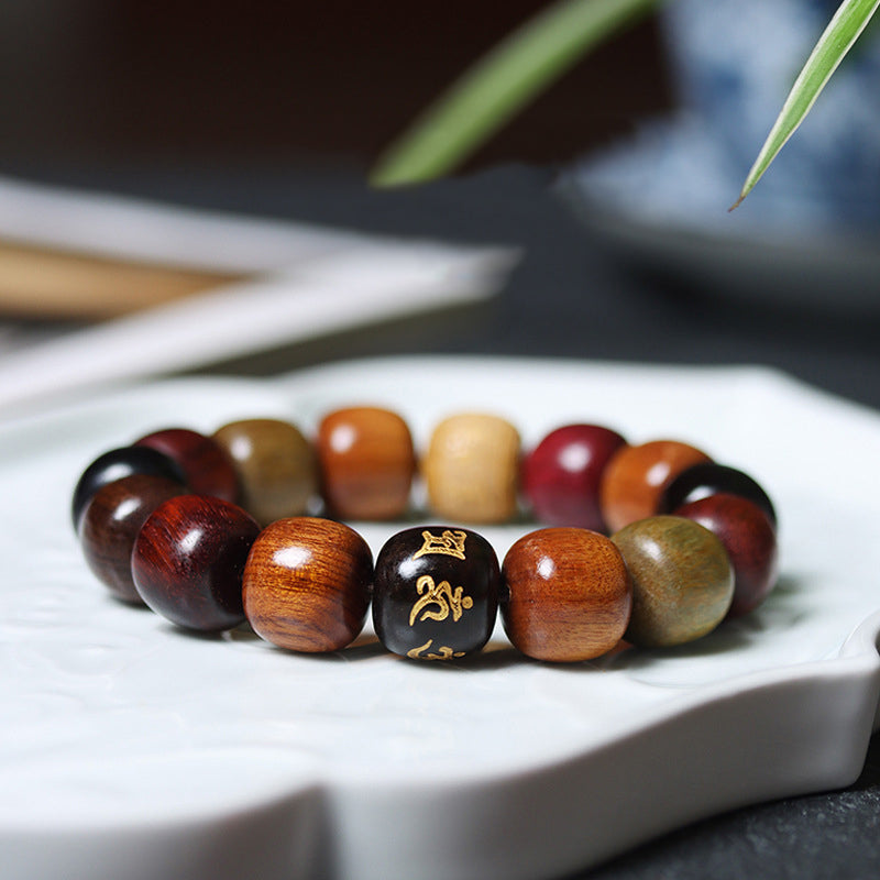 Tibet Various Wood Om Mani Padme Hum Purity Bracelet