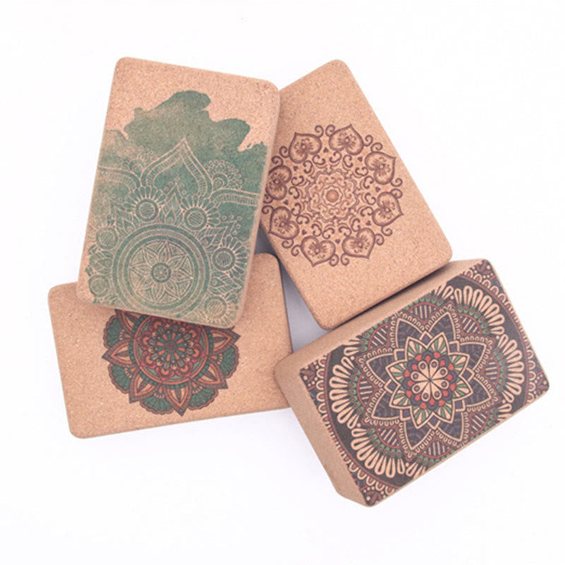 Tibetan Mandala Mindful Yoga Cork Block - Image 19
