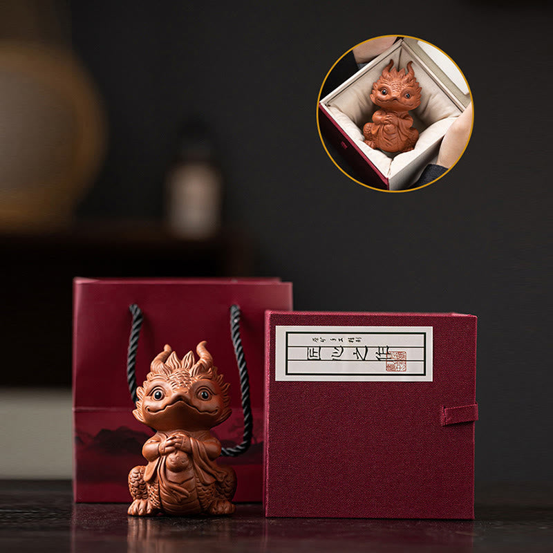 Luck Dragon Wealth Tea Pet Purple Clay Figurine Decoration - Image 25