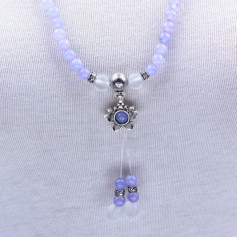 Purple Jasper Bead Strength Bracelet Mala - Image 6