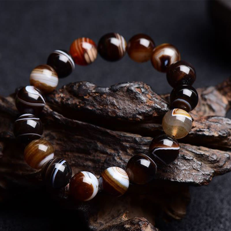 Tibetan Sardonyx Happiness Positive Bracelet - Image 7