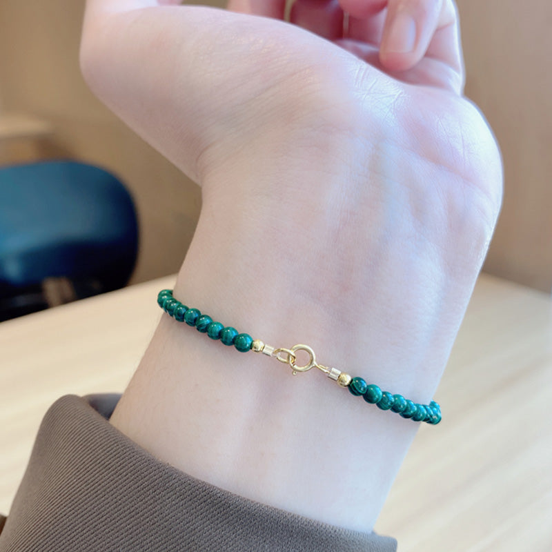 Natural Malachite Elephant Anti-Anxiety Charm Bracelet - Image 10