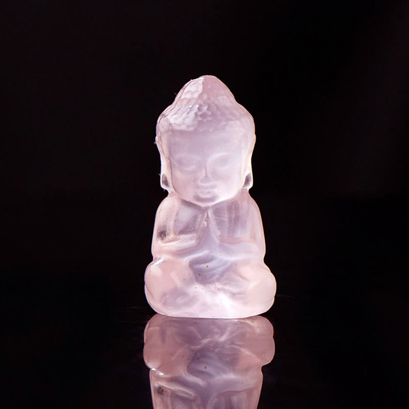 Various Crystal Amethyst Pink Crystal White Crystal Citrine Buddha Carved Spiritual Healing Necklace Pendant Decoration - Image 7