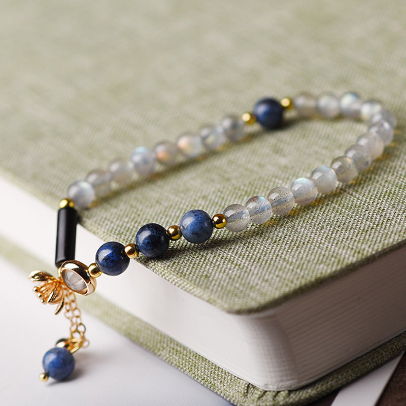 Moonstone Lazurite Calm Healing Positive Bracelet - Image 3