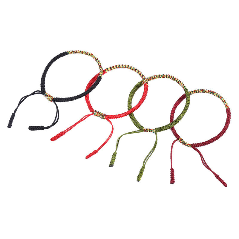 Tibetan Handmade Multicolor King Kong Knot Luck Strength Braided Bracelet - Image 16