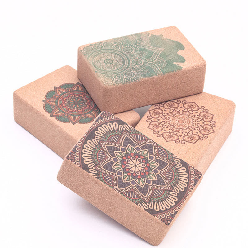 Tibetan Mandala Mindful Yoga Cork Block