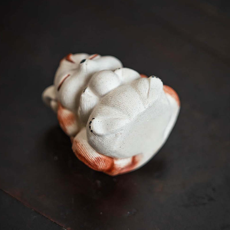 Mini Nine Tailed Fox Purple Clay Luck Desk Decoration - Image 10