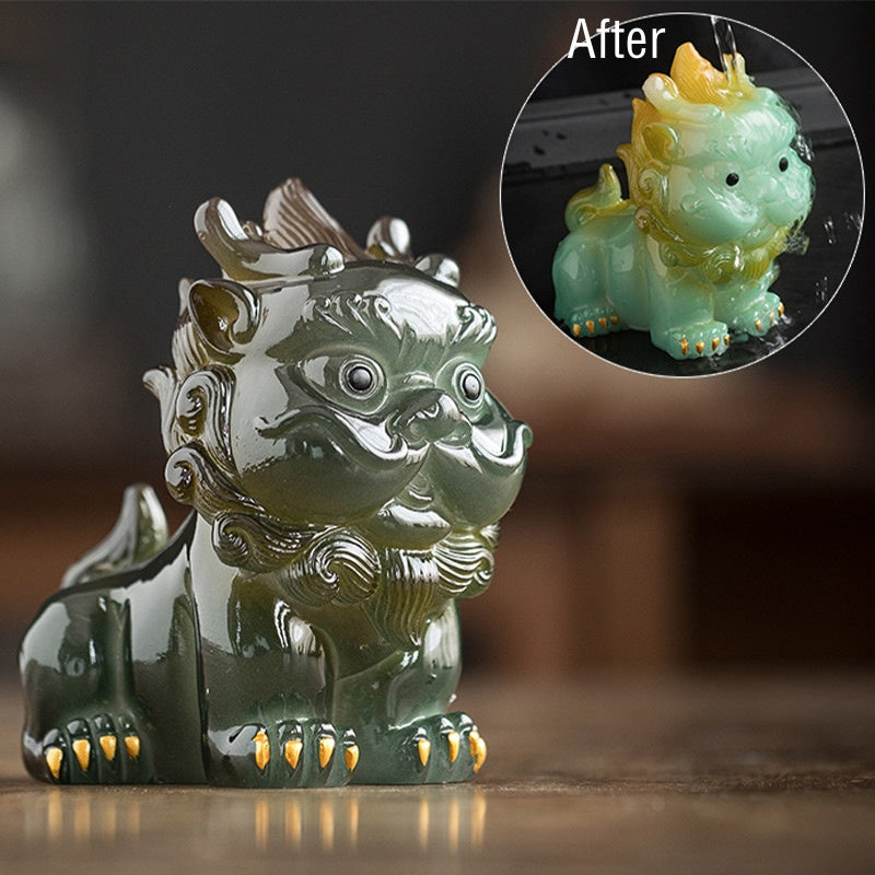 Color Changing Small PiXiu Resin Tea Pet Wealth Home Figurine Decoration - Image 16