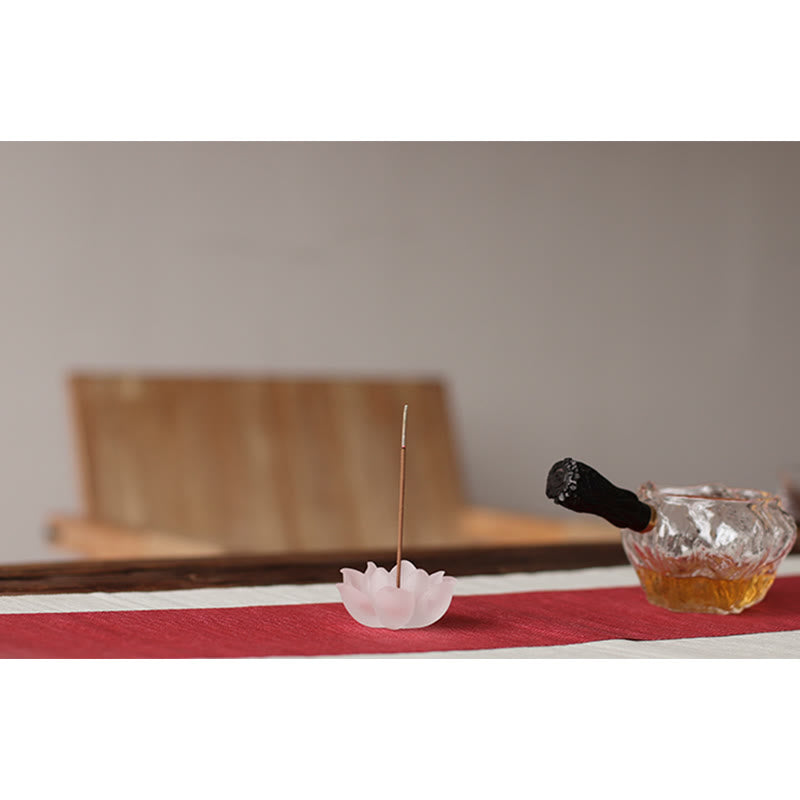 Mini Lotus Liuli Crystal Healing Meditation Stick Incense Burner - Image 27