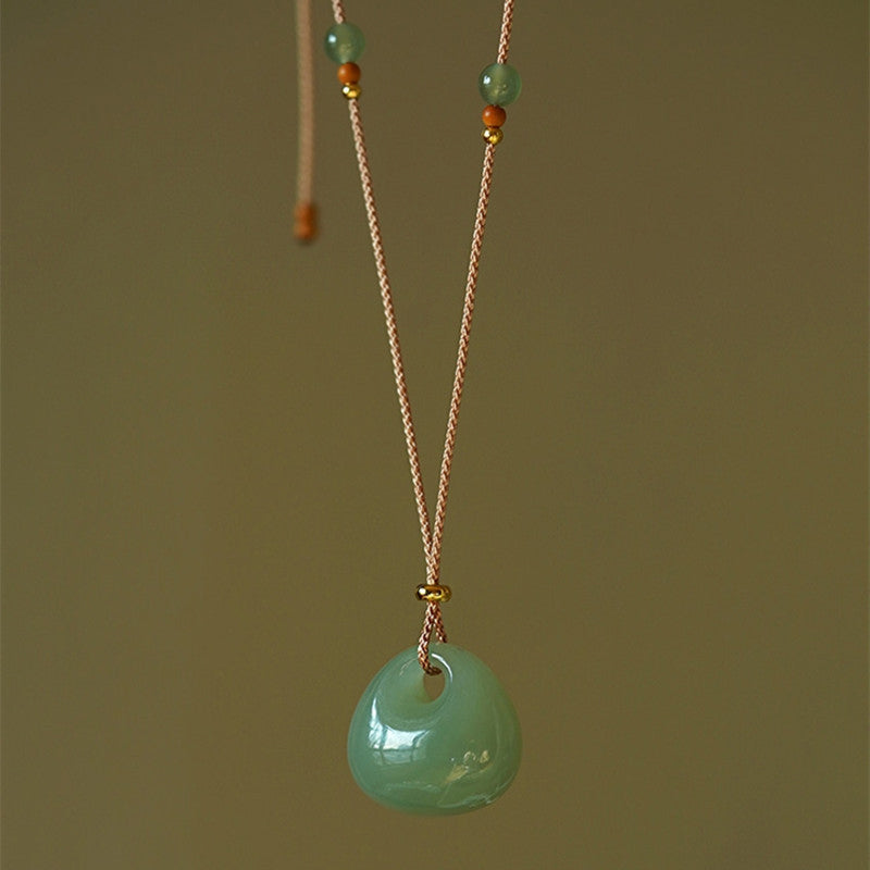 Natural Jade Luck Prosperity Necklace Pendant (Random Color) - Image 8