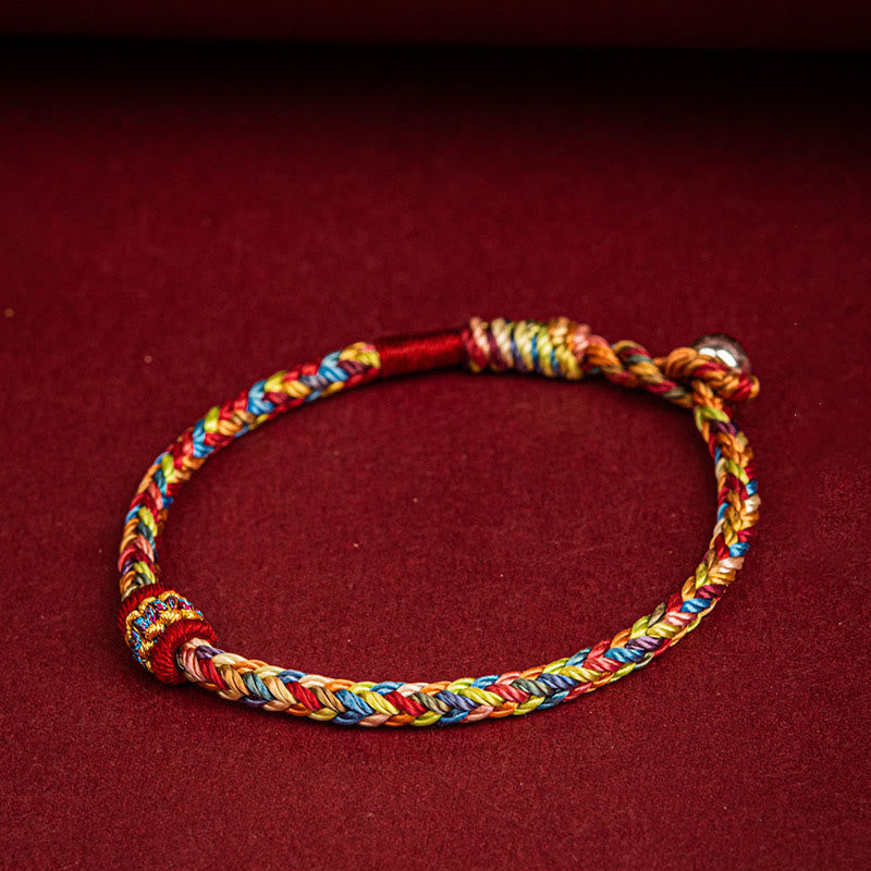 Handmade Dragon Boat Festival Luck Colorful Rope Child Adult Bracelet - Image 3