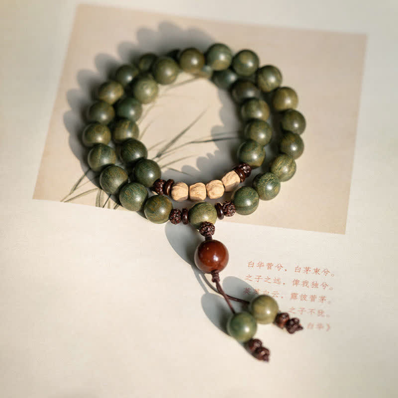Green Sandalwood Positive Peace Bracelet - Image 8