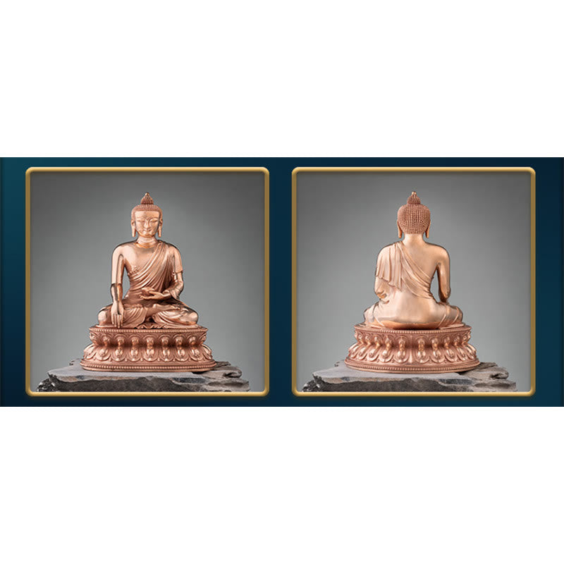 Gautama Shakyamuni Buddha Figurine Serenity Copper Statue Home Decoration - Image 12