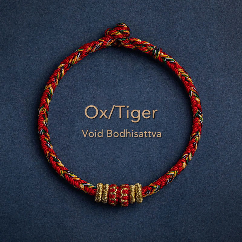 Tibet Handmade Chinese Zodiac Natal Buddha Luck Strength Braided String Bracelet - Image 7