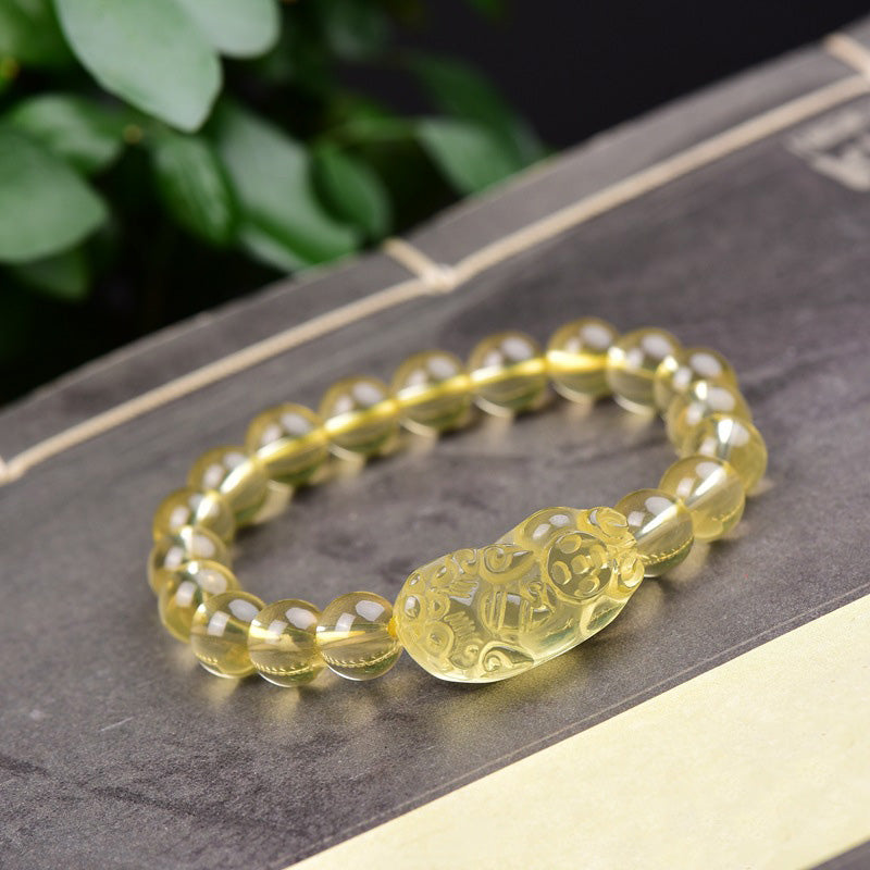 FengShui Citrine PiXiu Wealth Bracelet