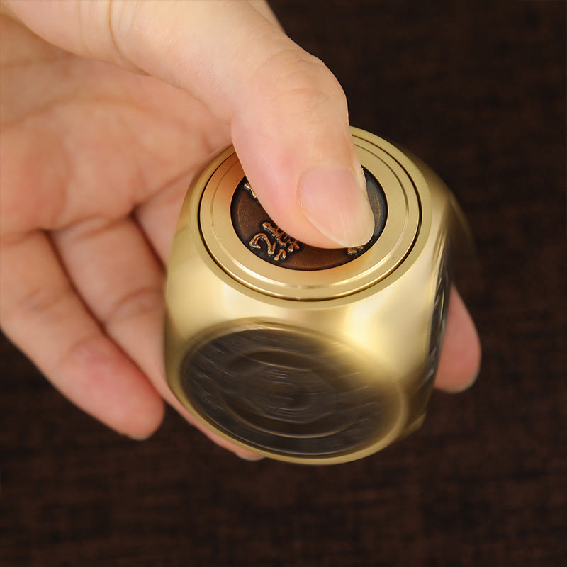 Four Beasts Feng Shui Yin Yang Bagua Copper Coin Harmony Rotatable Decoration - Image 8