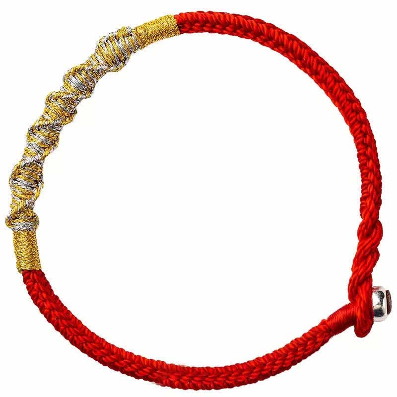 925 Sterling Silver Luck Strength Red String Protection Braid Bracelet - Image 7