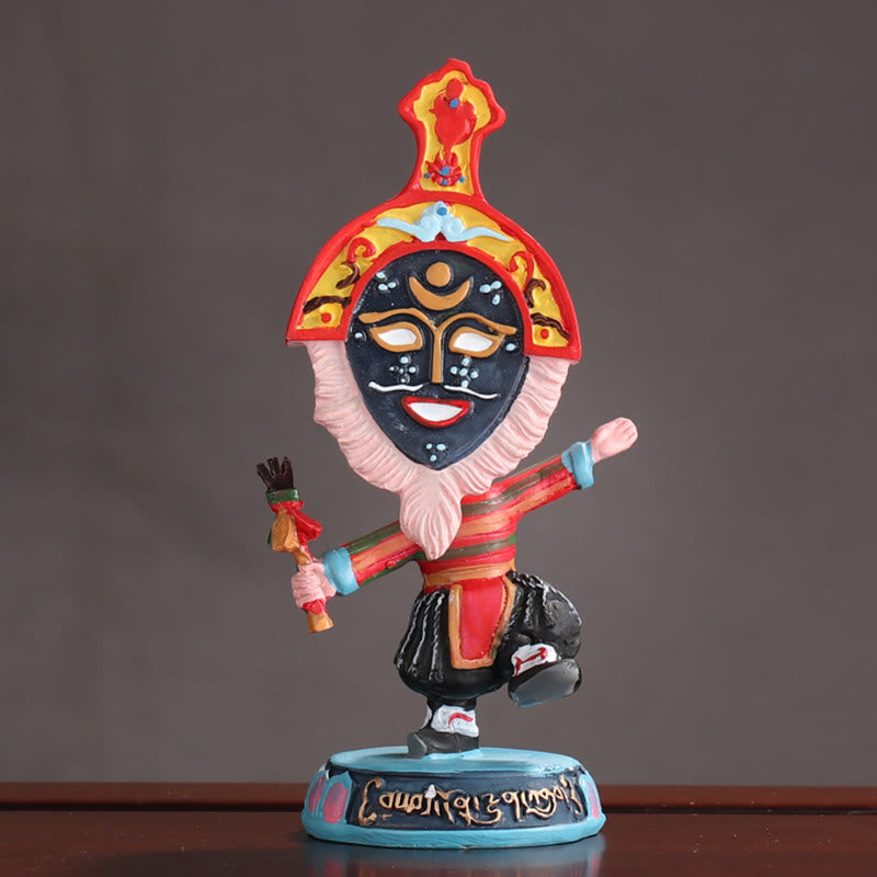 Tibetan Opera Face Mask Puppet Home Office Car Decoration Ornament - Image 10