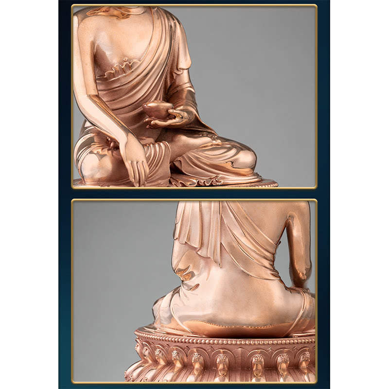 Gautama Shakyamuni Buddha Figurine Serenity Copper Statue Home Decoration - Image 8