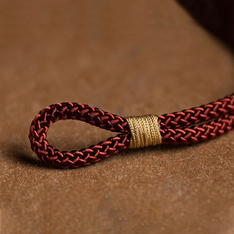 925 Sterling Silver Handmade Chinese Zodiac Natal Buddha Cyan Bodhi Seed Protection Braided Red String Bracelet - Image 5