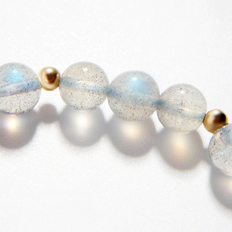 Moonstone Strawberry Quartz PiXiu Healing Bracelet - Image 7