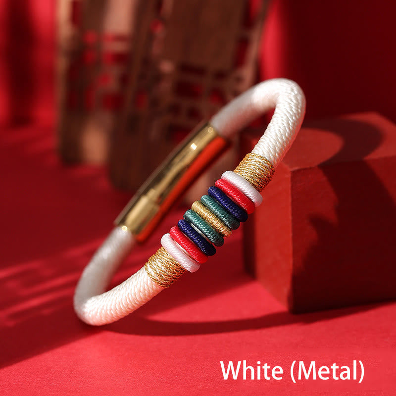 Tibetan Handmade Colorful King Kong Knot Five Elements Luck Braid String Bracelet - Image 18