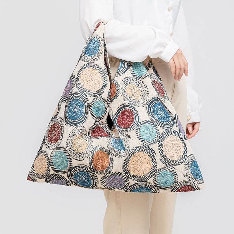 Geometry Tiger Flowers Leopard Stripes Print Underarm Triangle Shoulder Bag - Image 4