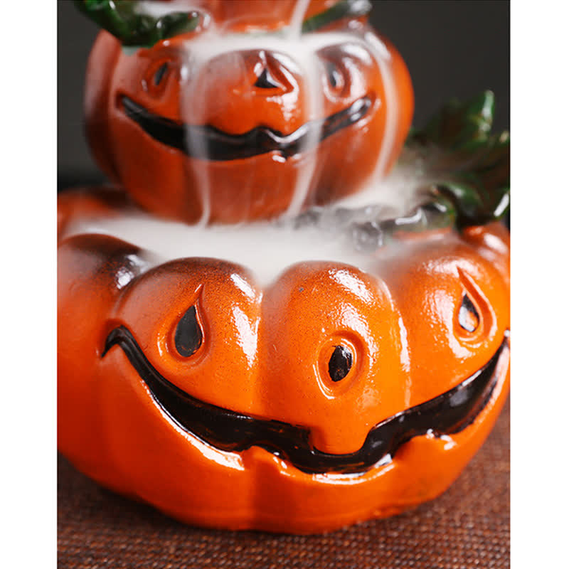 Halloween Pumpkins Ghost Resin Backflow Smoke Fountain Incense Burner Decoration - Image 12