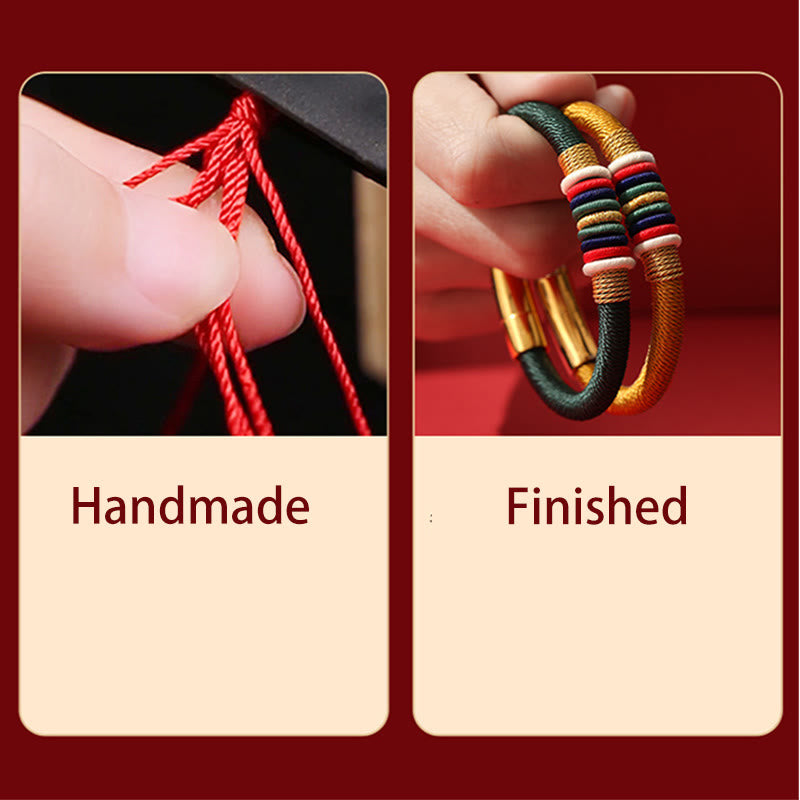 Tibetan Handmade Colorful King Kong Knot Five Elements Luck Braid String Bracelet - Image 22