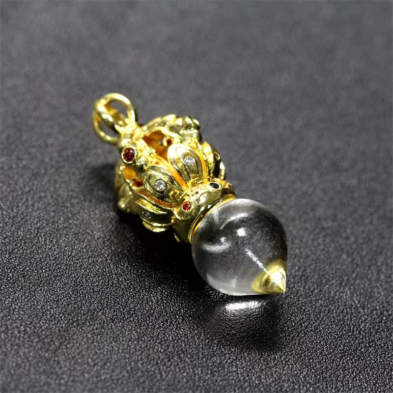 Tibetan Dorje Vajra 4 Prong Lotus Liuli Crystal Strength Necklace Pendant - Image 25