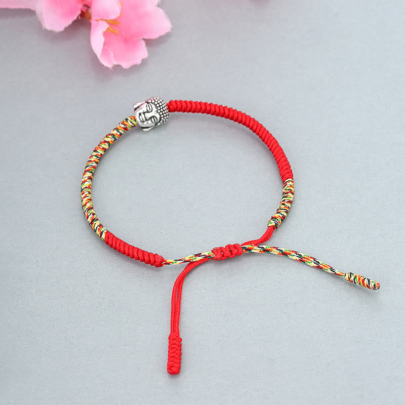 Handmade Colorful King Kong Knot Buddha Serenity String Bracelet - Image 5